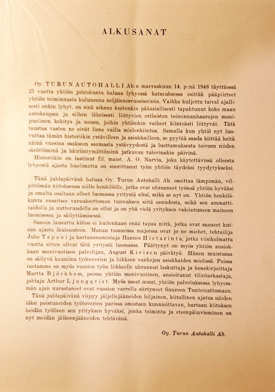 Turun Autohalli 1923-1948 -3