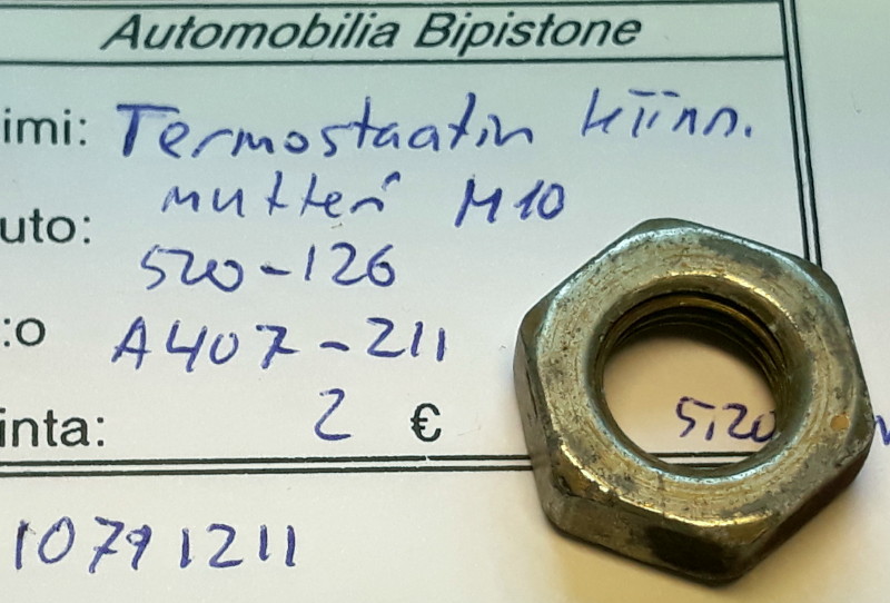 Termostaatin kiinitysmutteri